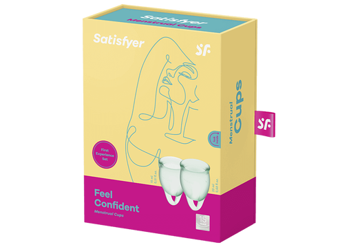satisfyer-feel-confident-menstrual-cup-light-green-package 1